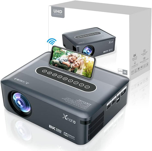 X1 8K 4K 1920*1080P Projector Amlogic T972 300ANSI Dual wifi BT5.0 HDR10+ Voice Control Portable Home Media Video - MAGCUBIC