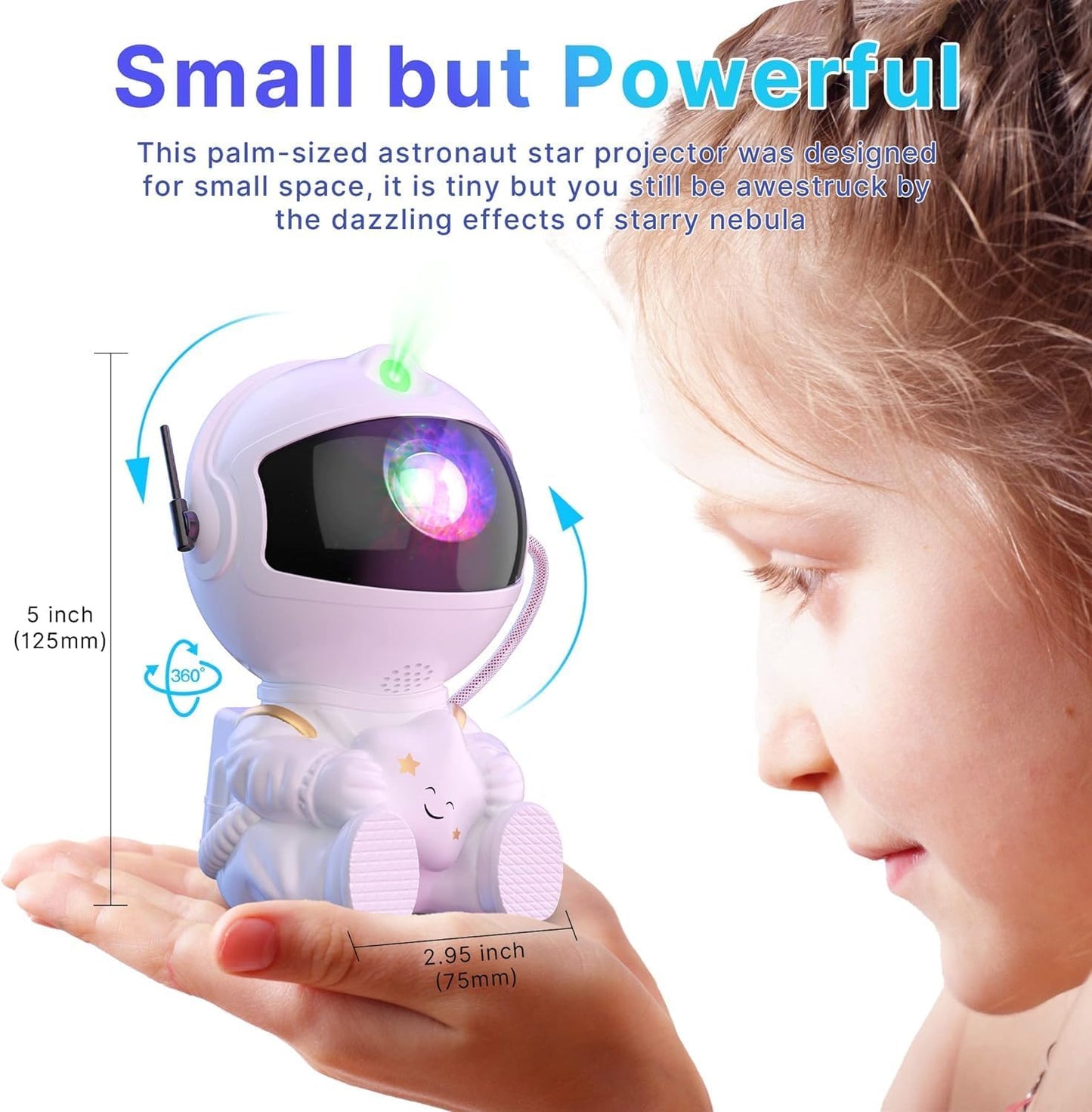 Astronaut Galaxy Sky Projector with 8 Nebula Modes 2 Star Modes, Remote Control 360° Rotation Adjustable Brightness Speed for Bedroom Ceiling Children Adults - magcubicvision.com