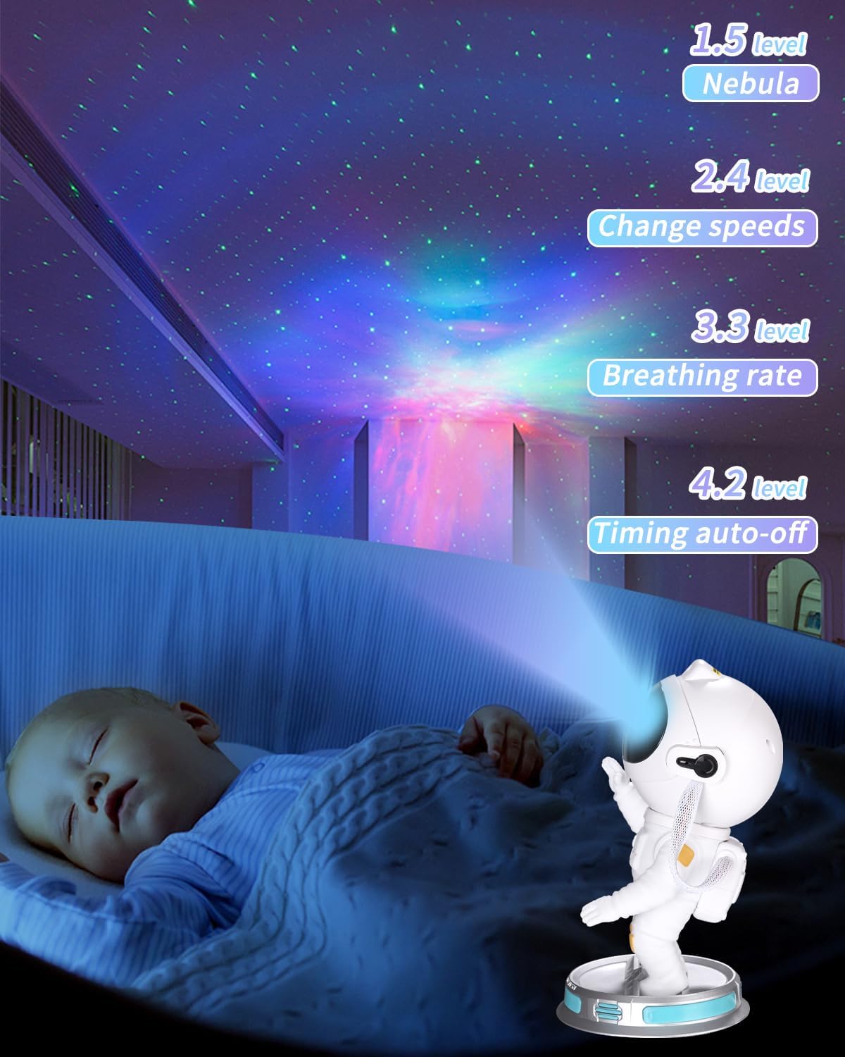 Astronaut Galaxy Star Projector Night Light for Kids with Timer and Remote Control Nebula Projector Lamp for Bedroom and Ceiling - magcubicvision.com