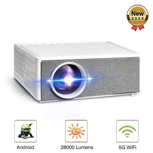 E700 Pro 1080P Full HD Projector 4k 28000 Lumens Beam Projectors 5G WIFI Android Movie Home Theater Cinema