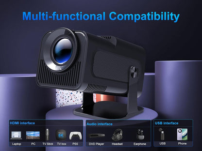 Magcubic HY320 Mini Portable Auto Keystone Projector, Natvie 1080P Smart Projector FHD 4K Supported 10000 Lumens with WiFi 6, BT 5.0, 180 Degree Rotation, Built-in Android 11.0