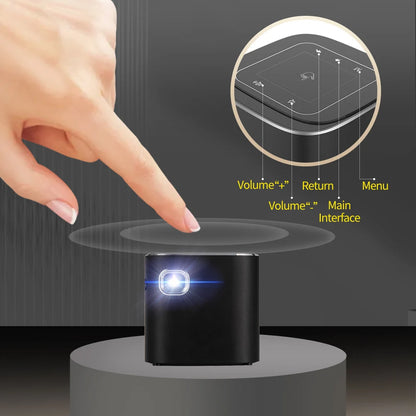 Magcubic DLP 4K Ultra Mini Projector D048A Smart Touch Screen Control Supports 1080P Handheld & Portable build in battery Outdoor Cinema Theater Projector