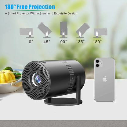 P300 Mini Projector 4K Android11 WiFi 180° Rotatable Smart TV 720P Cinema Portable Outdoor Compatible with SAMSUNG XiaoMi Iphone Proyector for 1080P 8K Movie - Magcubic Projector