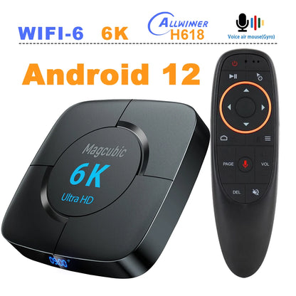 Magcubic Allwinner H618 Android 12 TV Box Wifi6 HDR10+  Mali G31 MP2 Support 8k 6K 4K BT5.0 Voice Media Player Set top box