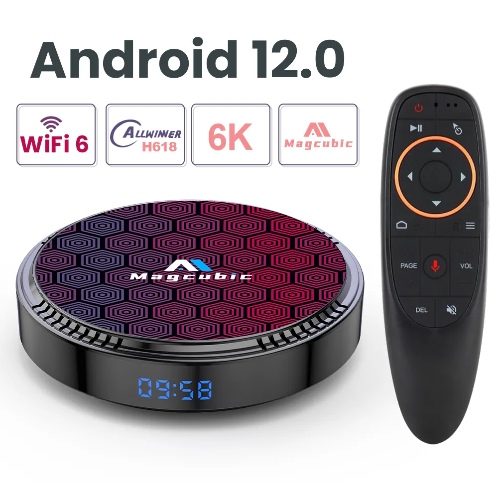 Magcubic Android 12 Allwinner h618 TV Box Dual WiFi Wifi6 100M LAN 6k 3D BT5.0 OTA 32G 64G 128G Media Player Set top box - MAGCUBIC