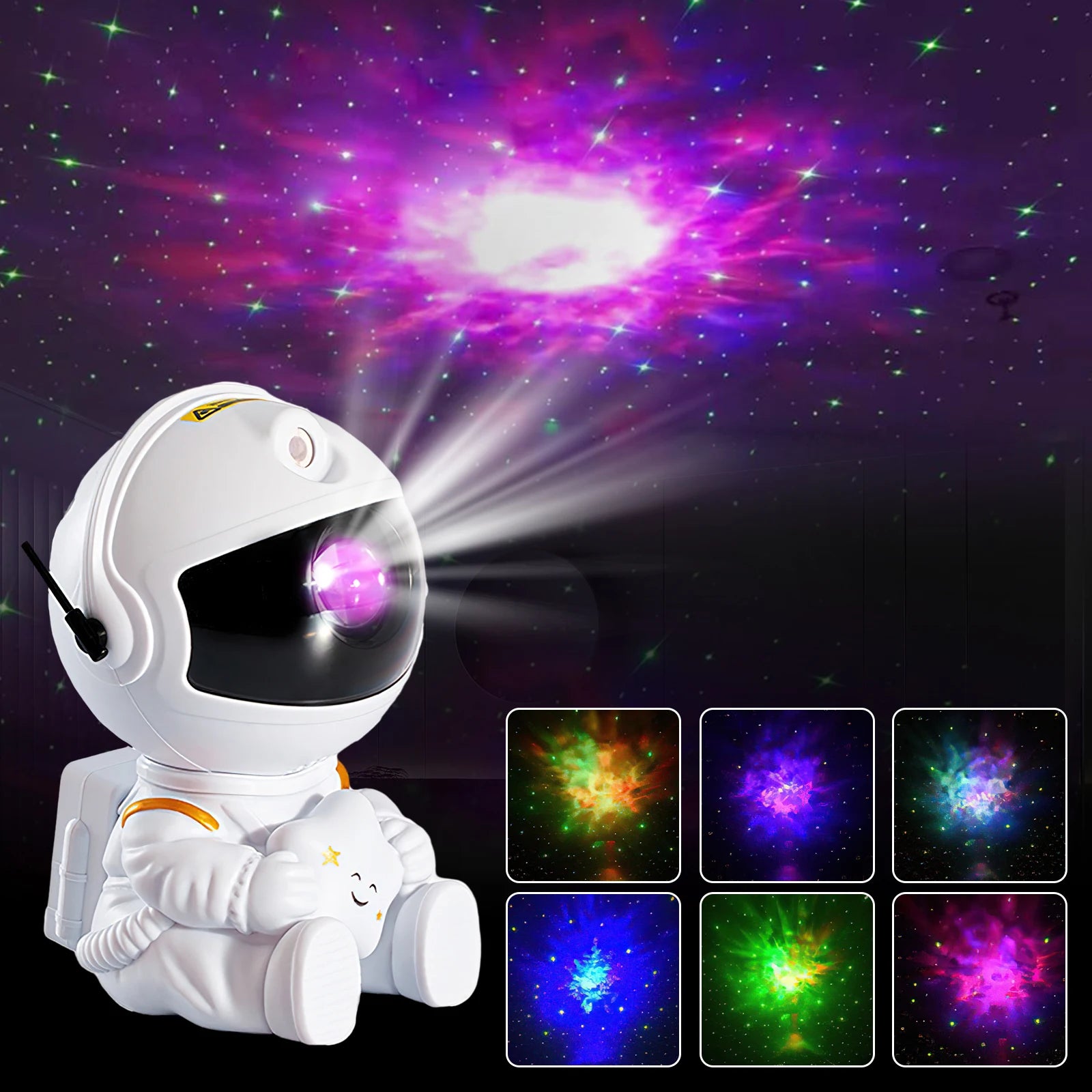 Astronaut Galaxy Sky Projector with 8 Nebula Modes 2 Star Modes, Remote Control 360° Rotation Adjustable Brightness Speed for Bedroom Ceiling Children Adults - magcubicvision.com