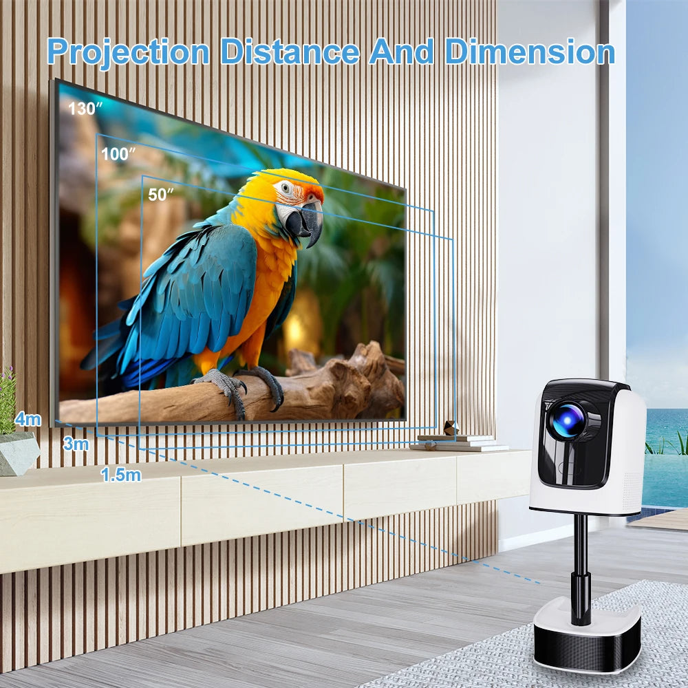 TS-1 4K Native 1080P Android 9.0 Projector 240ANSI Dual Wifi6 BT5.0 Home Theater Projector LED Portable Projector Smart Projection TV Magcubic Projector