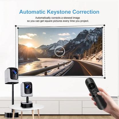 TS-1 4K Native 1080P Android 9.0 Projector 240ANSI Dual Wifi6 BT5.0 Home Theater Projector LED Portable Projector Smart Projection TV Magcubic Projector