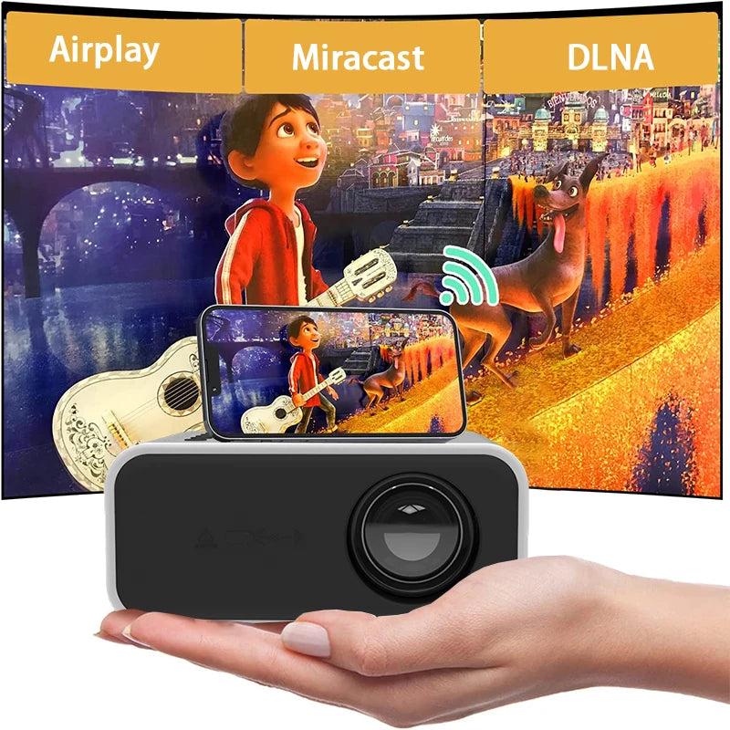 YT300 Mobile Video Projector Kids Home Support 1080P Theater Media Player Wired Wireless Same Screen Projector YT200 Upgrade- magcubicvision.com