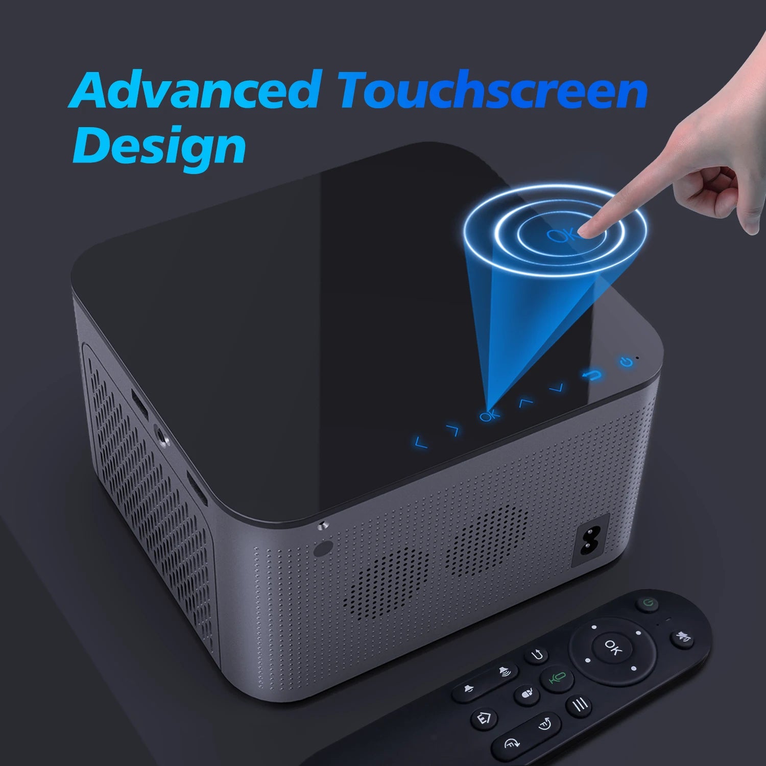 HY350+ Android 11 4K Smart Projector 580ANSI 1920*1080P Full HD Wifi6 BT5.0 Allwinner H713 Voice Control Home Cinema Theater - MAGCUBIC